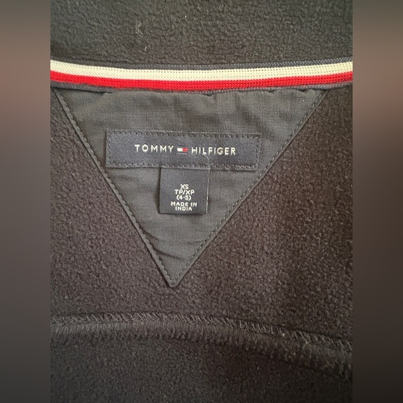 Tommy Hilfiger Kids' Navy Pea Coat with Red Accents - Picture 7 of 11